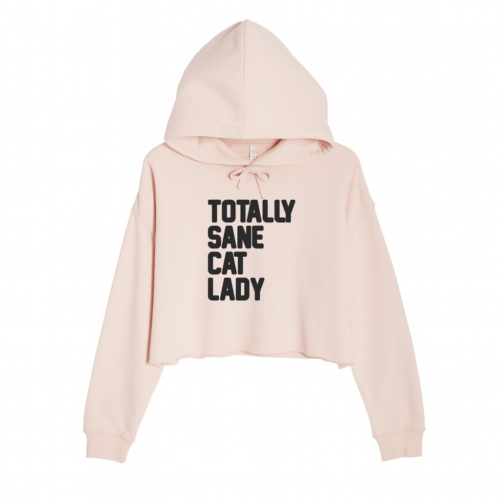 Women's | Totally Sane Cat Lady | Crop Hoodie