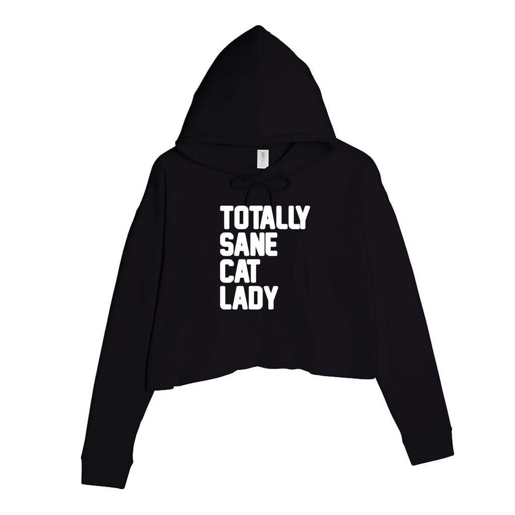 Women's | Totally Sane Cat Lady | Crop Hoodie