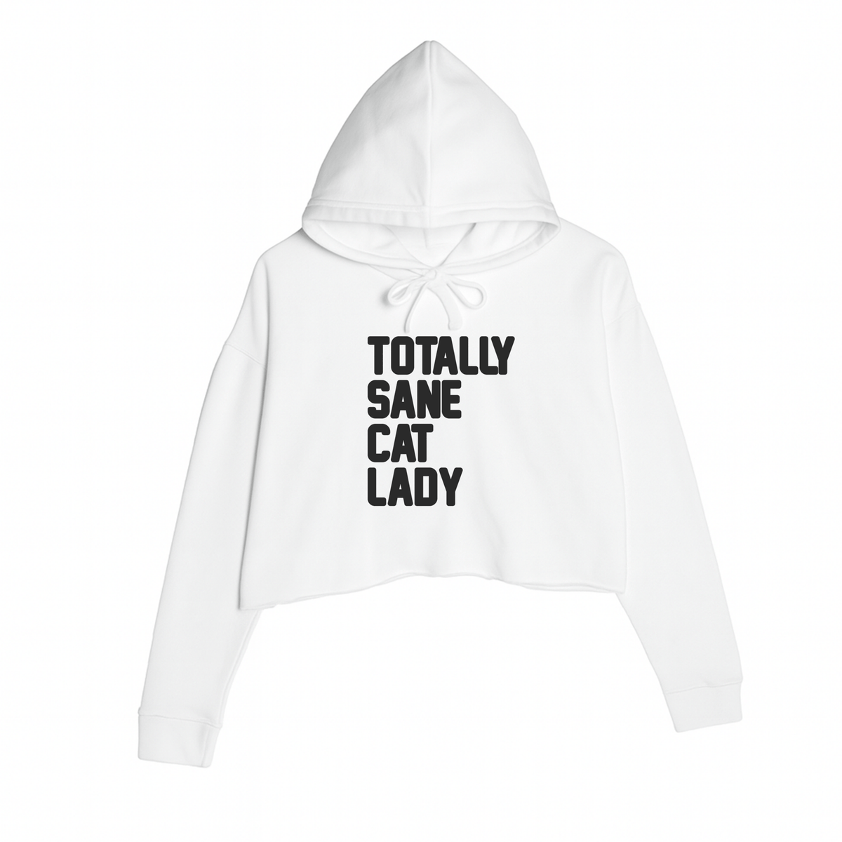 Women's | Totally Sane Cat Lady | Crop Hoodie